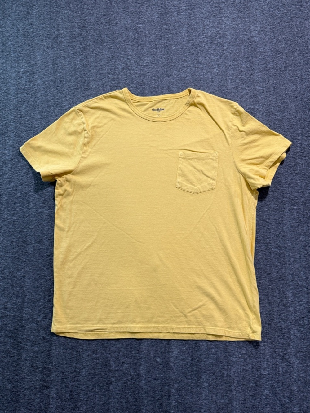 Goodfellow & Co Men’s Soft Yellow Pocket Crew Tee Size XL